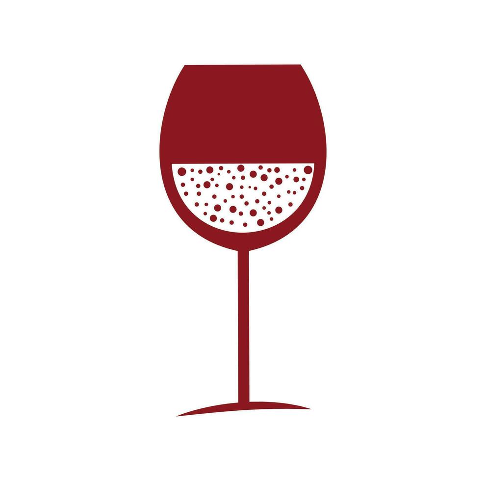 logotipo de vector de icono de copa de vino. diseño de ilustración de plantilla de logotipo de vino.