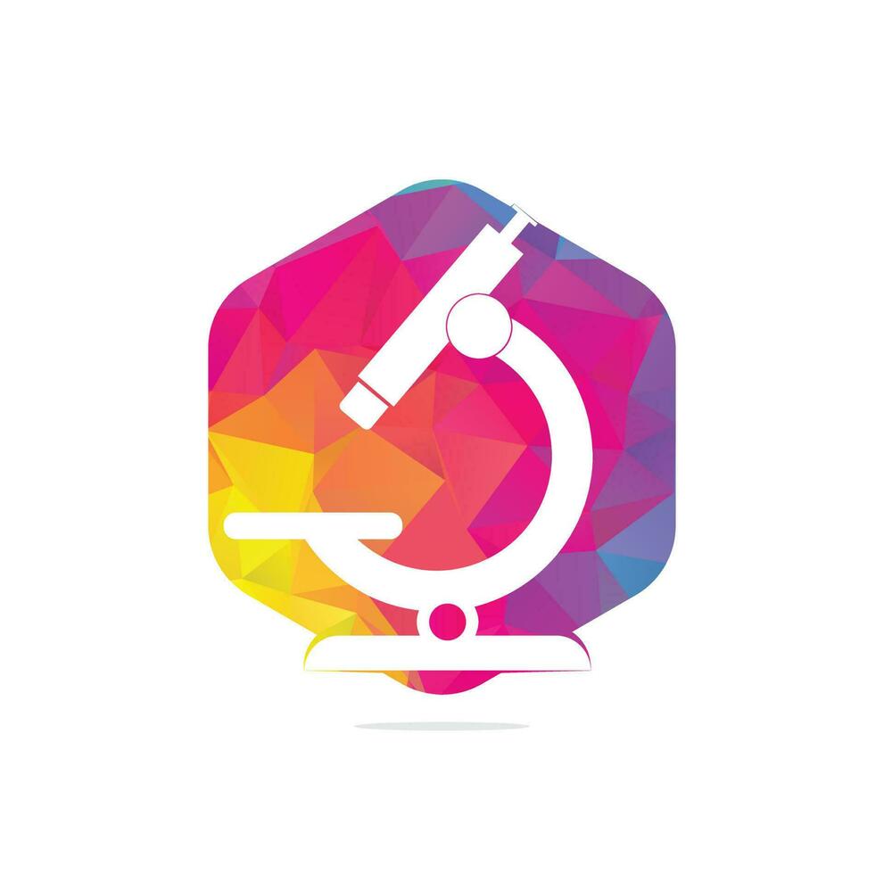 Microscope logo vector. Microscope Logo design vector illustration.