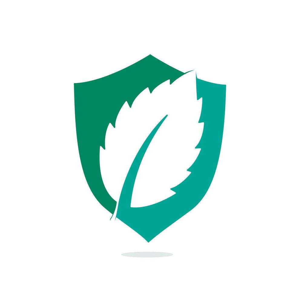 mint leaf element vector icon. green mint leaves vector logo.