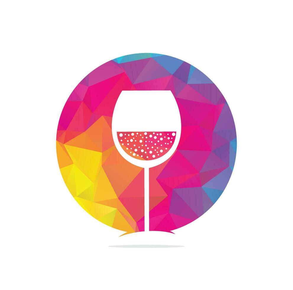 Wine Glass Icon Vector Logo. Wine logo Template Illustration Design.