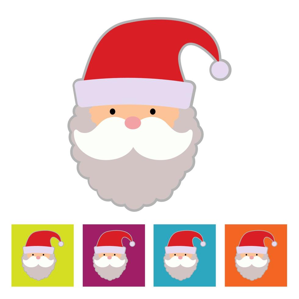 Santa Claus. New Year icon. Vector illustration