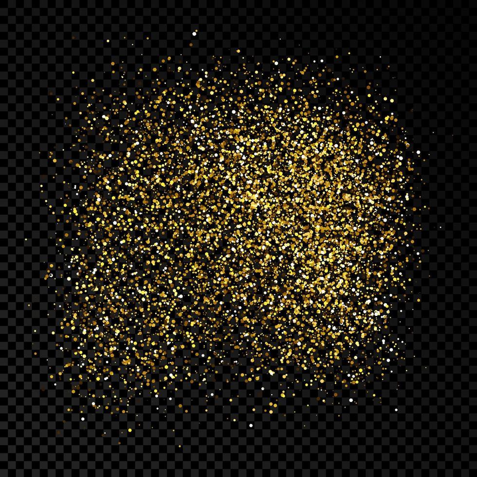 Golden glittering backdrop. Background with gold glitter effect and empty space for your text. Vector illustration