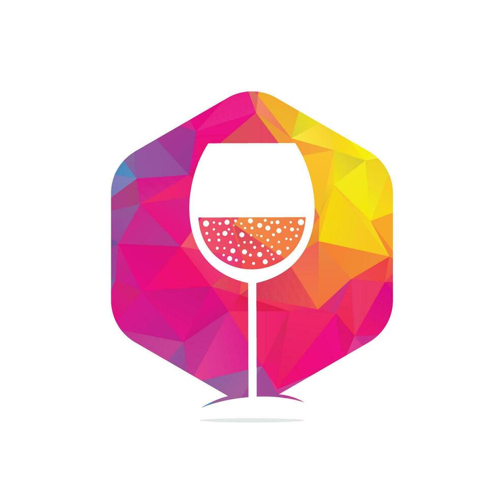 logotipo de vector de icono de copa de vino. diseño de ilustración de plantilla de logotipo de vino.