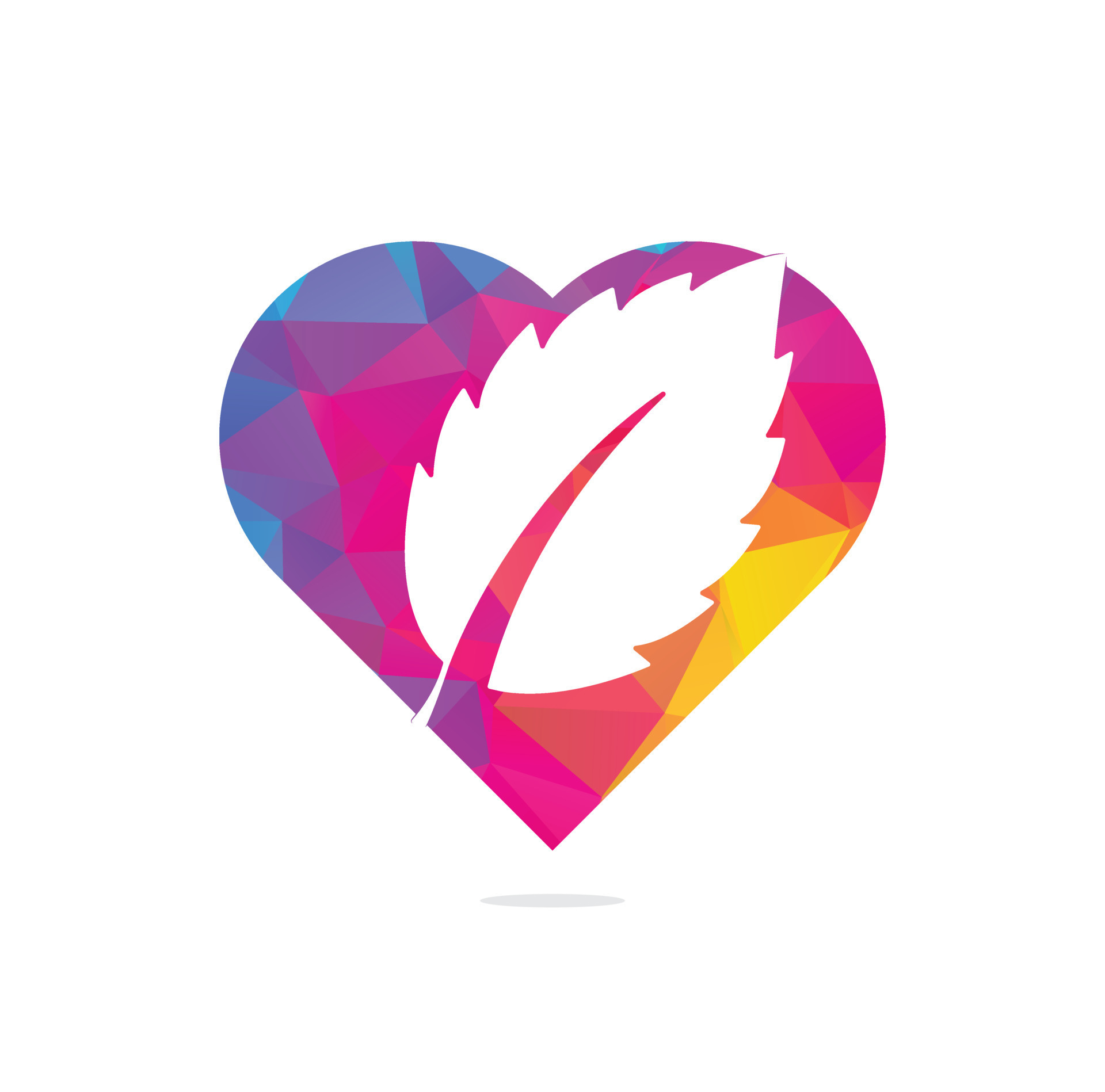 mint leaf heart shape concept logo. green mint leaves vector logo. 14890161  Vector Art at Vecteezy