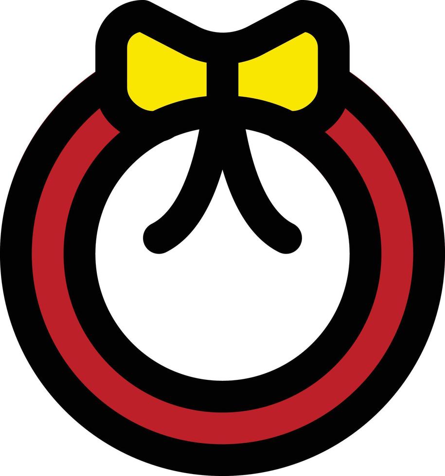 Wreath Icon, New Year Theme vector