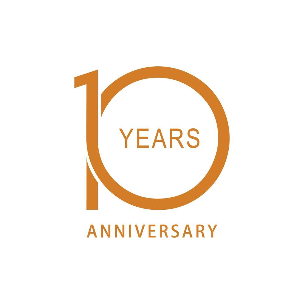 Vector design for 10 year anniversary