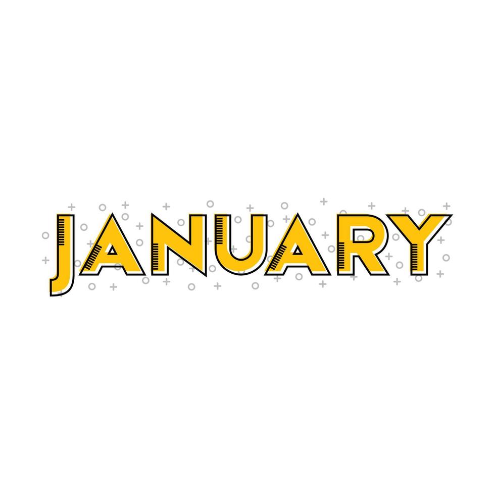 Vector design to welcome january