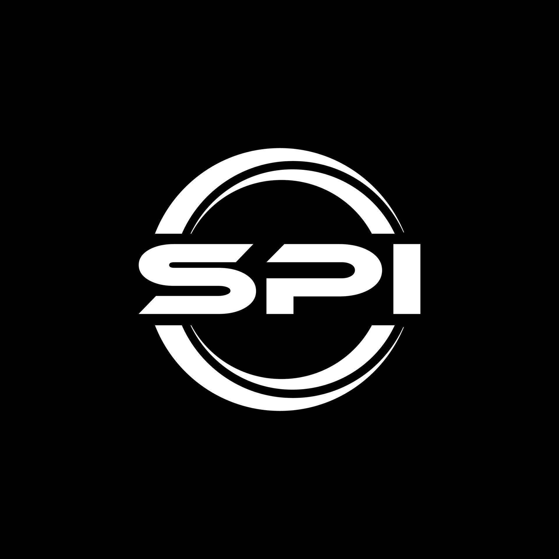 SPI letter logo design in illustration. Vector logo, calligraphy ...