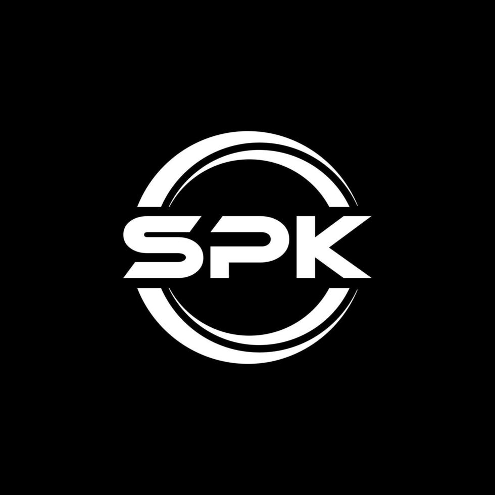 diseño del logotipo de la letra spk en la ilustración. logotipo vectorial, diseños de caligrafía para logotipo, afiche, invitación, etc. vector