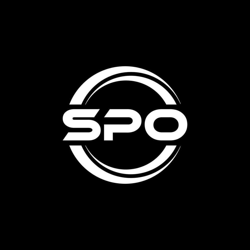SPO letter logo design in illustration. Vector logo, calligraphy ...