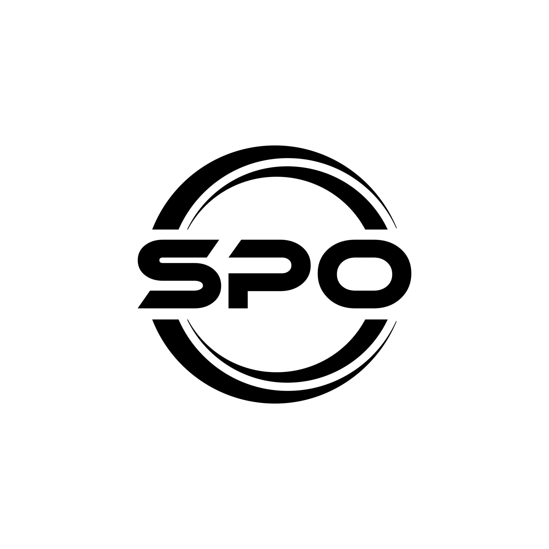 SPO letter logo design in illustration. Vector logo, calligraphy ...