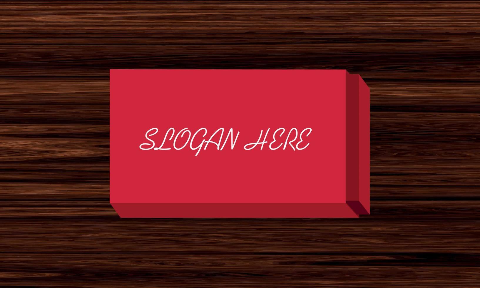 A box frame on which a slogan can be written. vector