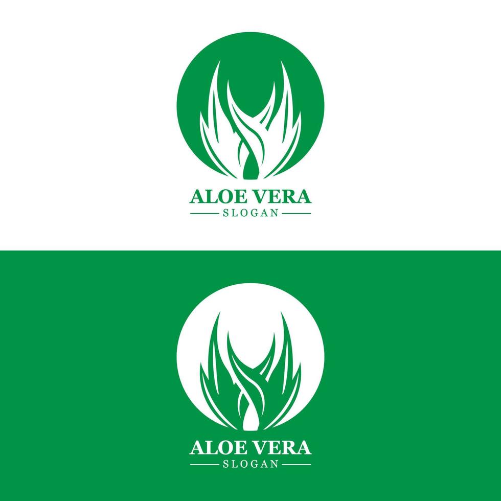 Aloe Vera Logo, Health Leaf Vector, Design Suitable For Beauty Salon, Organic Recycling, Skin Health Leaf vector