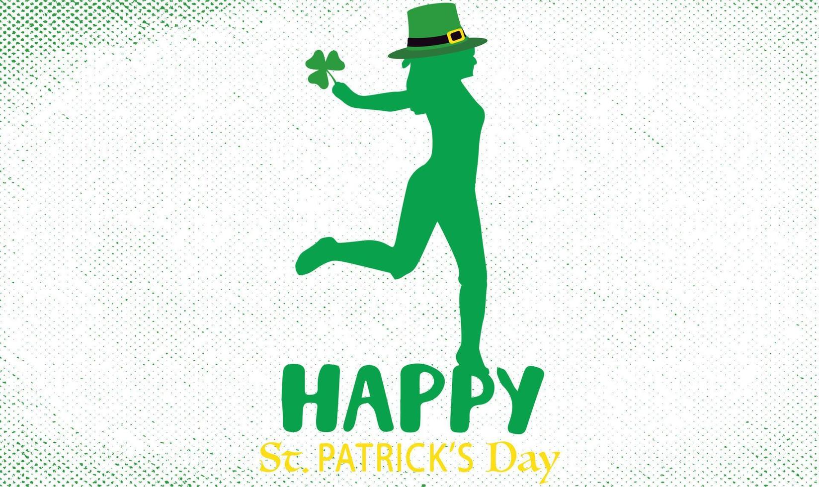 Hand-drawn st. patrick's day lettering free vector.Saint Patrick's Day card, background. Vector stock illustration. Festive design for print, poster, flyer, party invitation, icon, sign illustration.