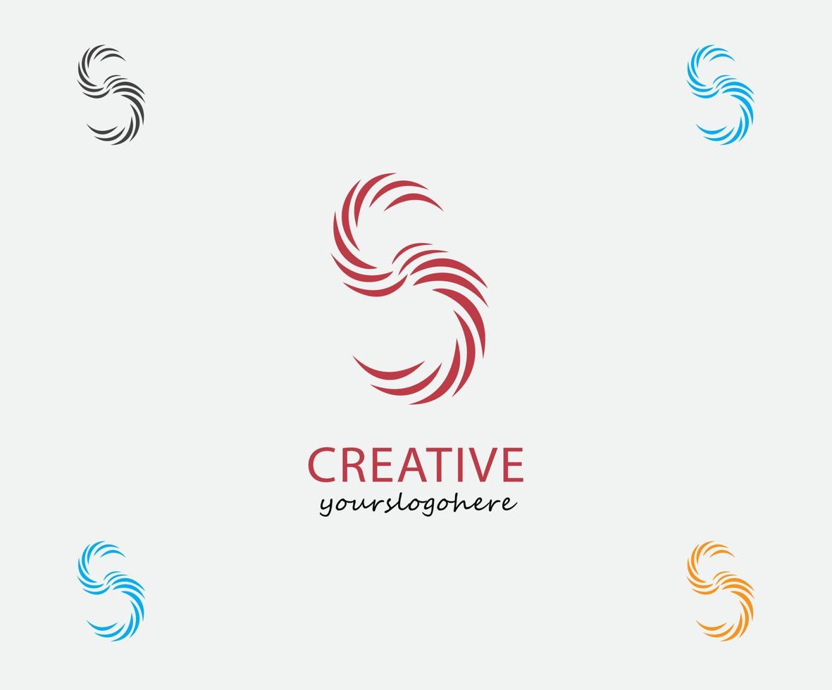 Initial Letter S Logo. S letter for logo. Initial S multicolor letter logo. Flat Vector Logo Design Template Element.