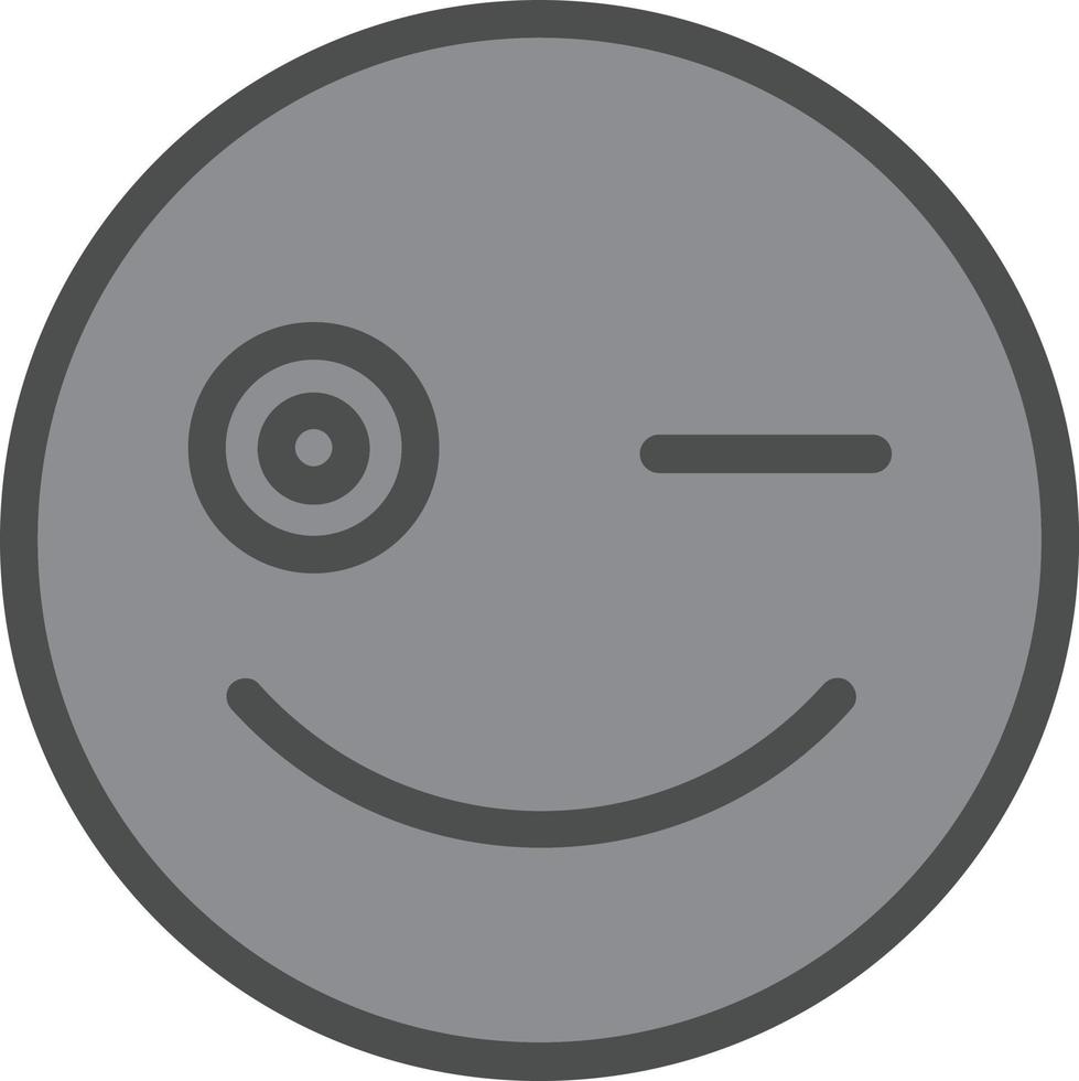 diseño de icono de vector de guiño de sonrisa