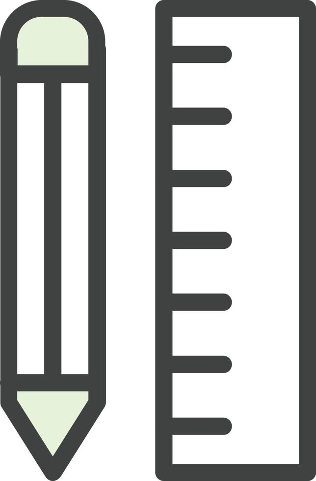 Pencil Ruler Vector Icon Design
