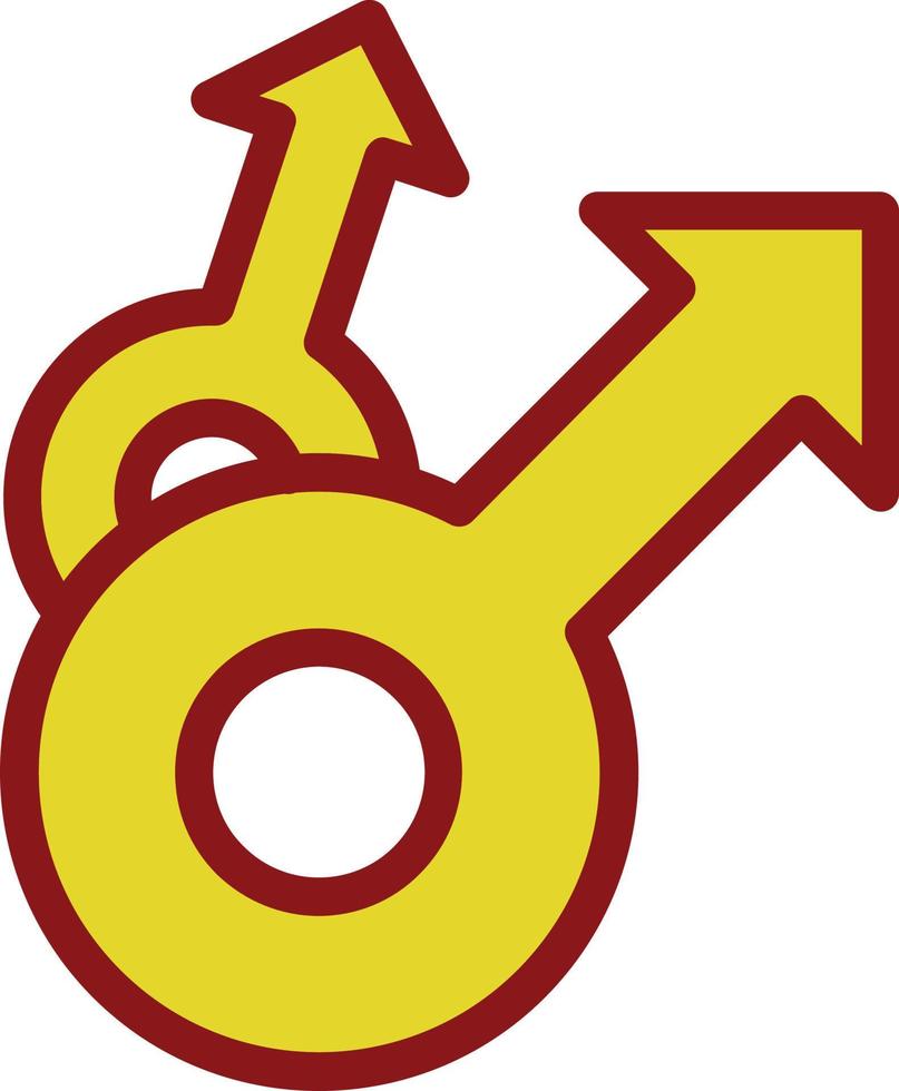 Mars Double Vector Icon Design