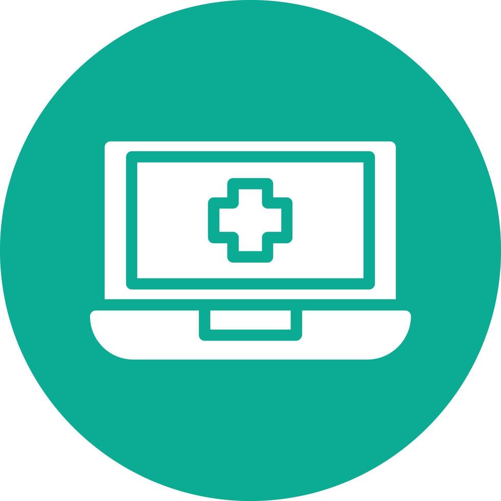 Laptop Medical Vector Icon Design