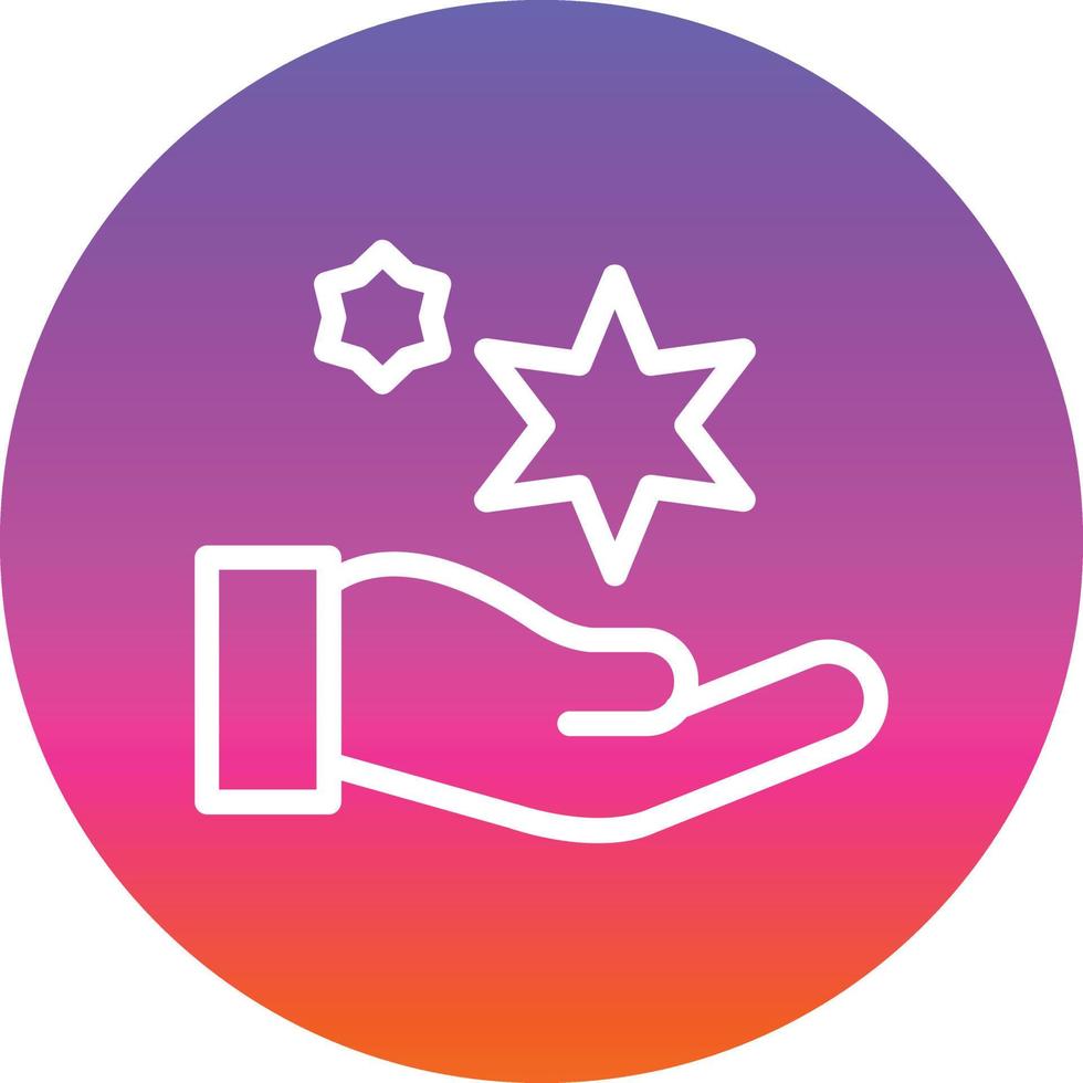 Hand Sparkles Vector Icon Design