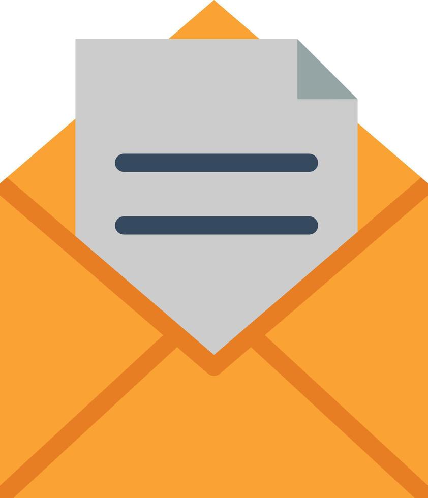 Envelope Open Text Vector Icon Design