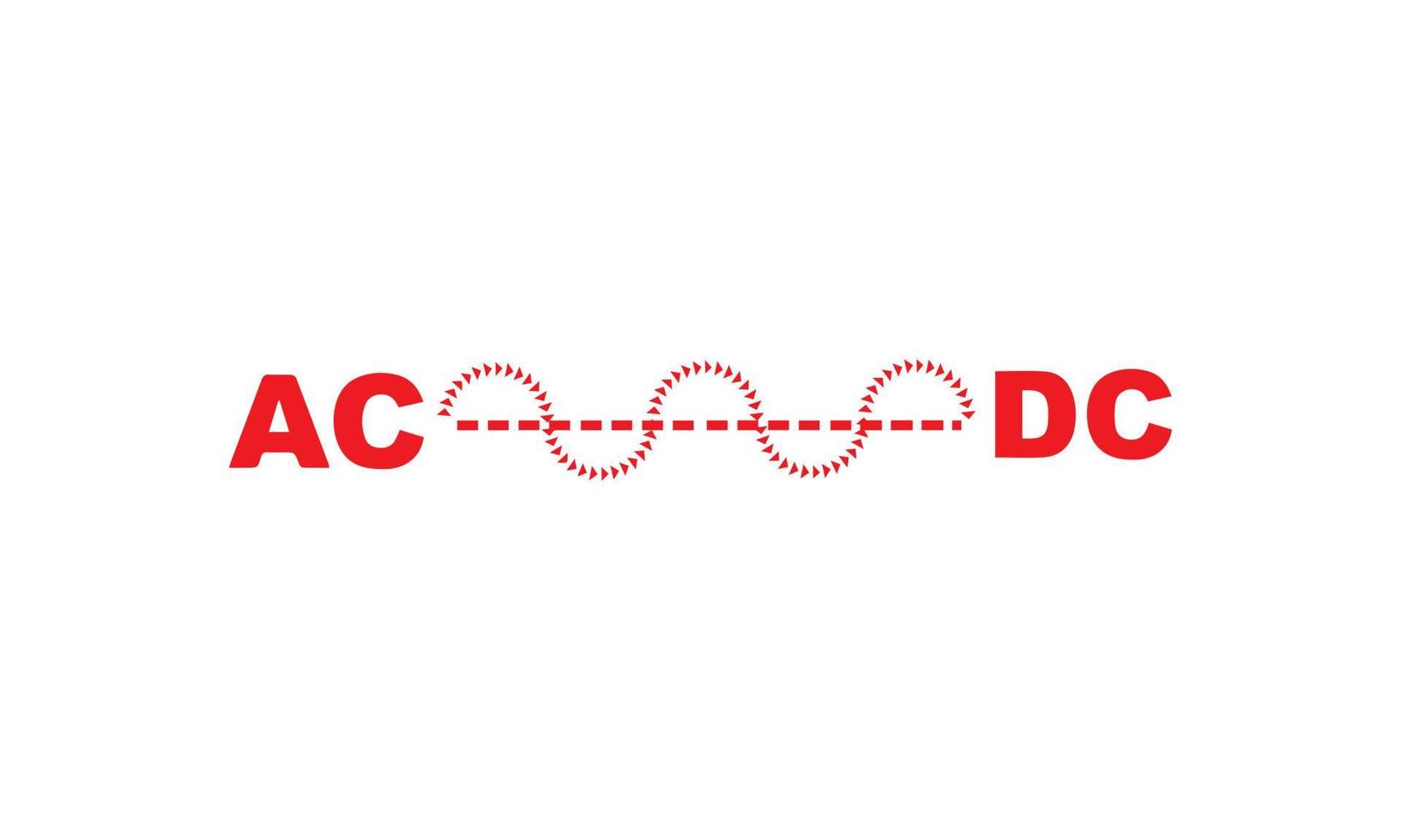 Current DC and AC Symbol Sign, vector illustration, isolate on white background. charging with AC alternating or DC direct current. direct and alternating.