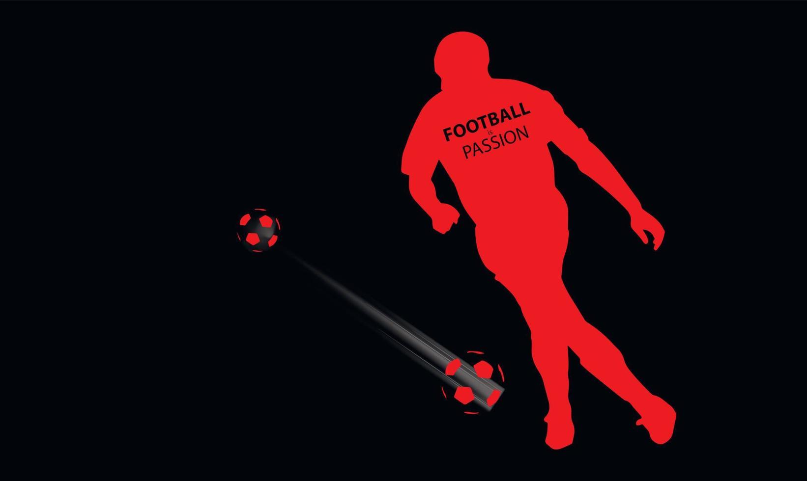 ilustración de que el fútbol es una pasión y un estilo de vida con señales de dos manos vector