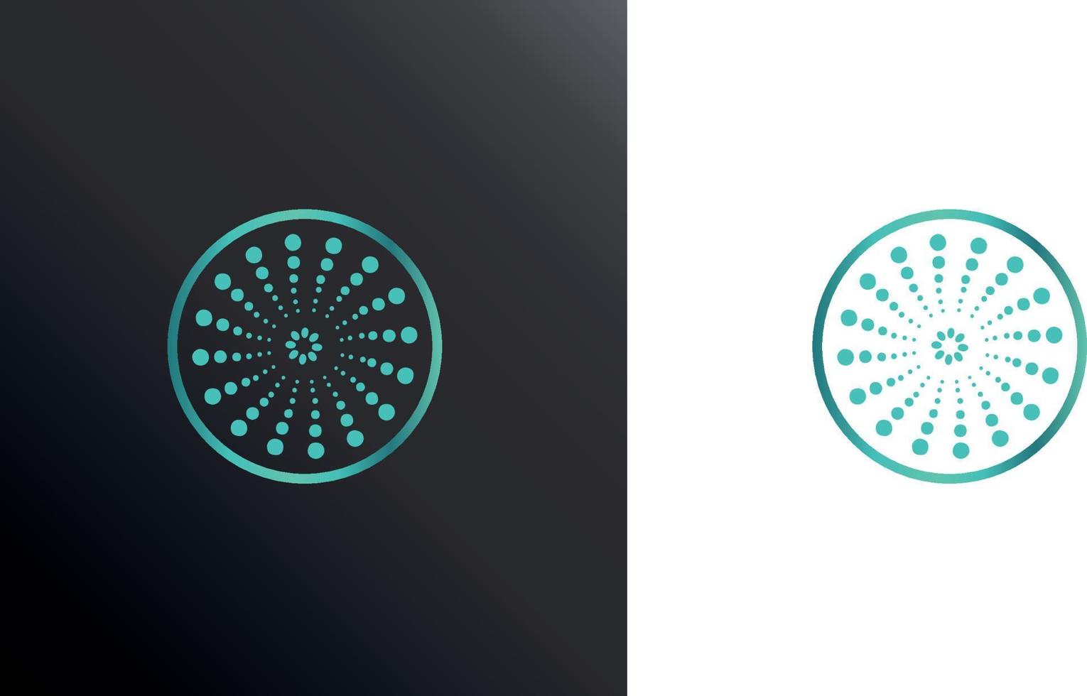 Painting infinity in a circle. Flat Vector Logo Design Template Element