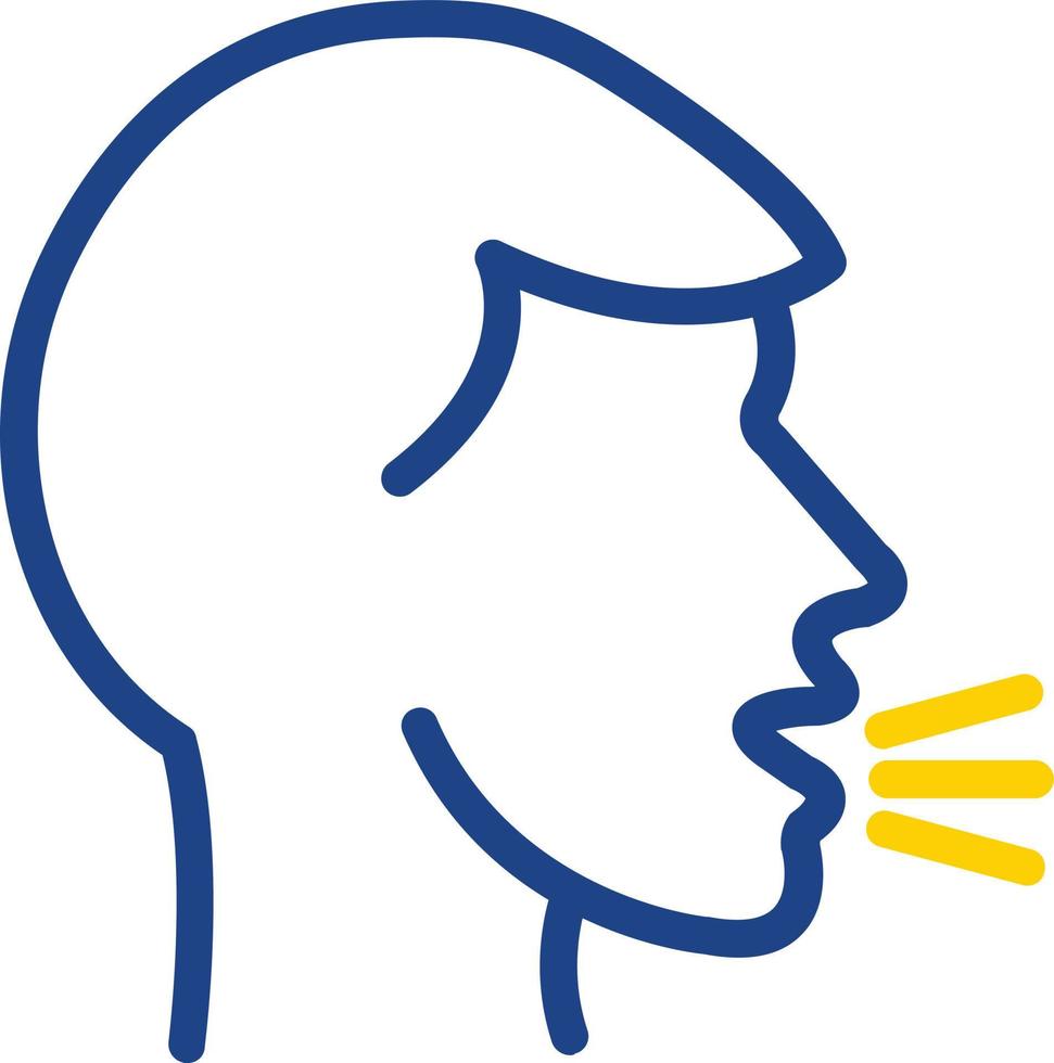 Head Side Cough Vector Icon Design