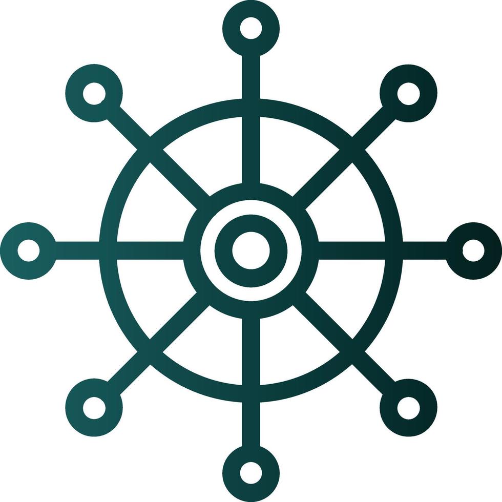 Dharmachakra Vector Icon Design