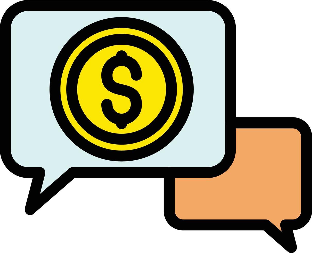 Comments Dollar Vector Icon Design