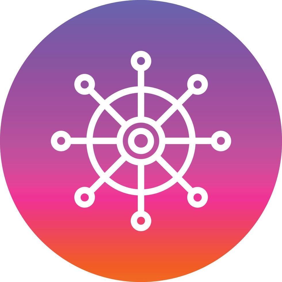 Dharmachakra Vector Icon Design