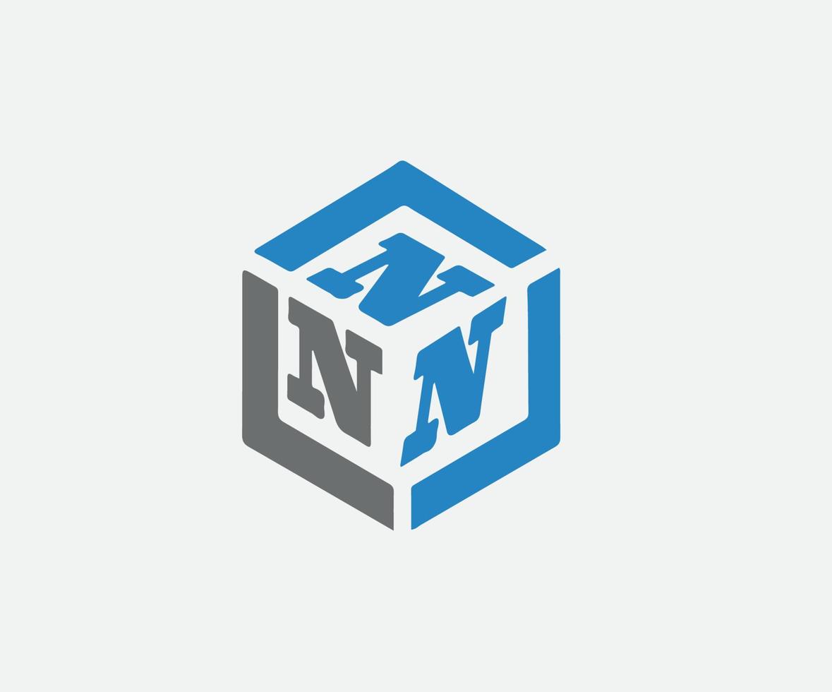 Representation of letter N in cube environment. Initial N letter logo. Flat Vector Logo Design Template Element. Initial Letter N Logo. N letter for logo.