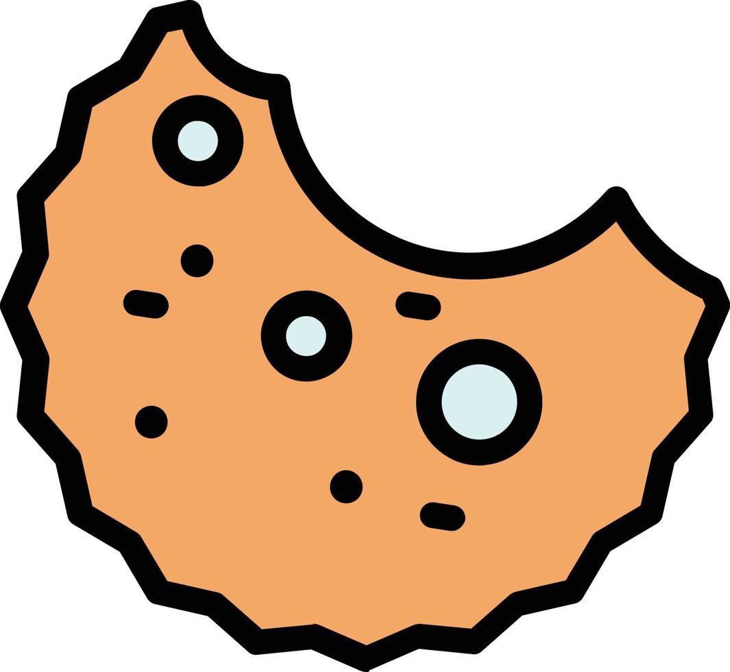 diseño de icono de vector de mordedura de galleta