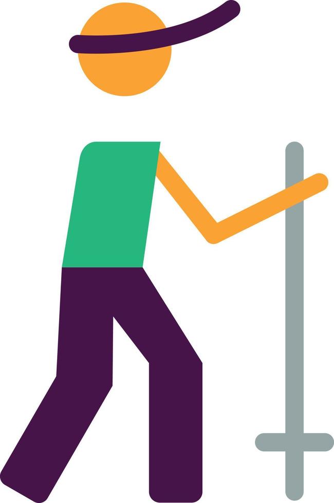 Hiking Vector Icon Design