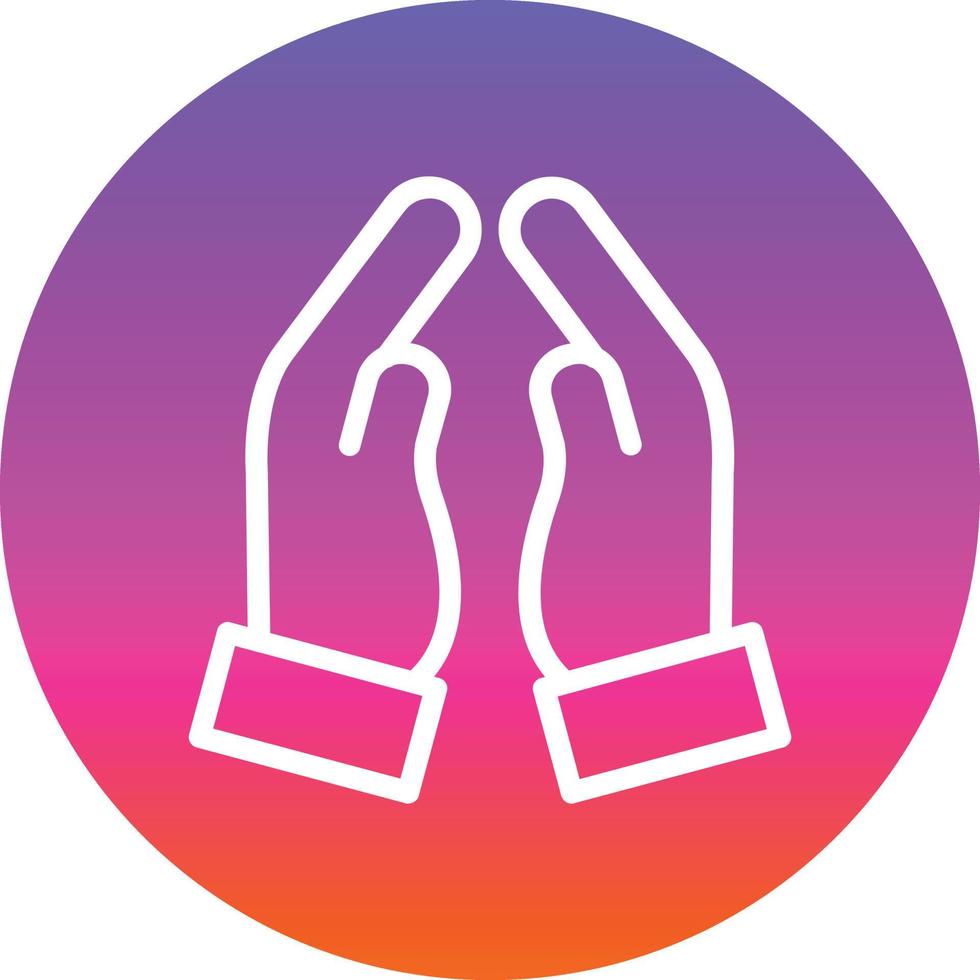Praying Hands Vector Icon Design