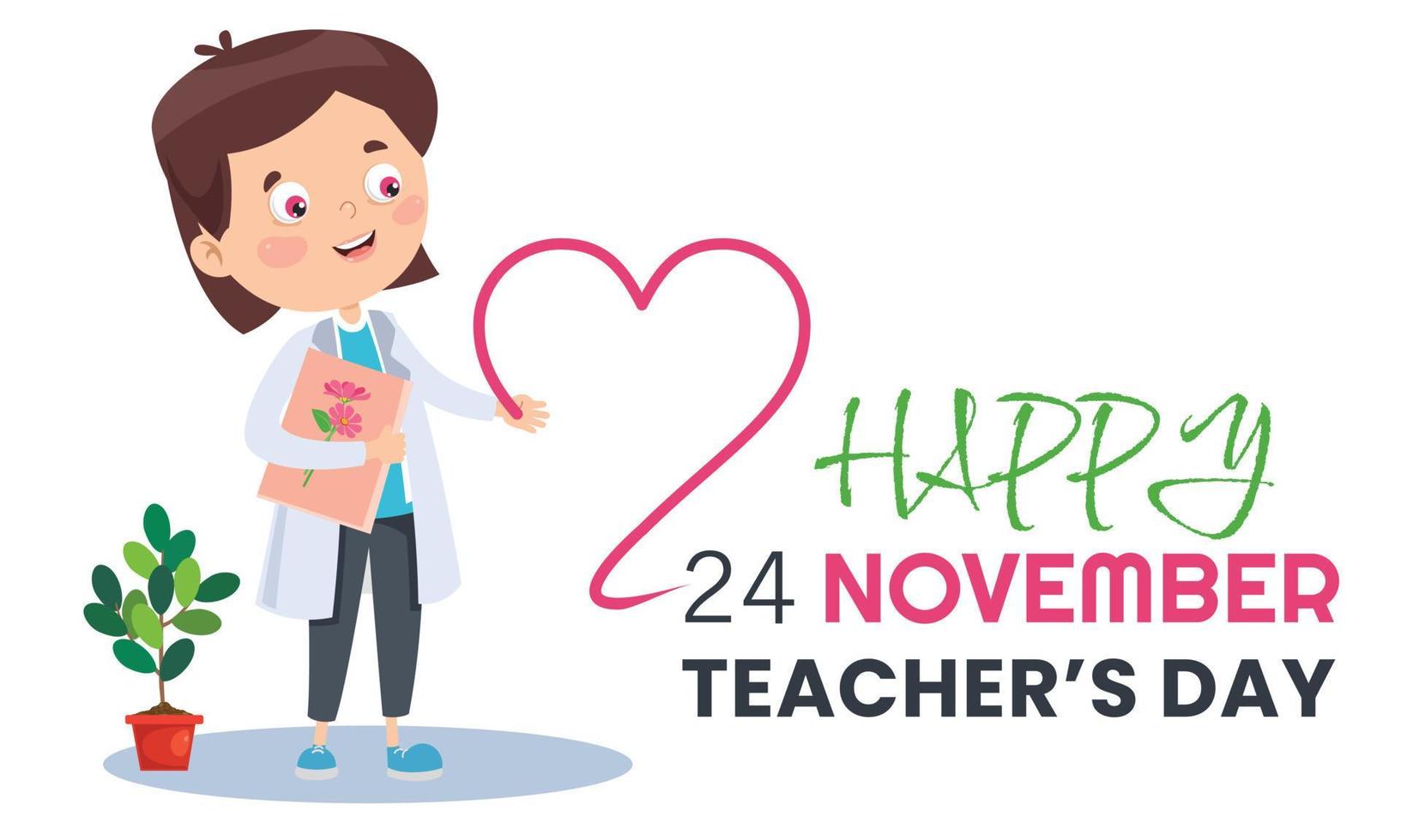 feliz día del maestro ilustración vectorial. feliz día del maestro, concepto de educación. 24 kasim ogretmenler gunu kutlu olsun. feliz 24 de noviembre dia del maestro vector