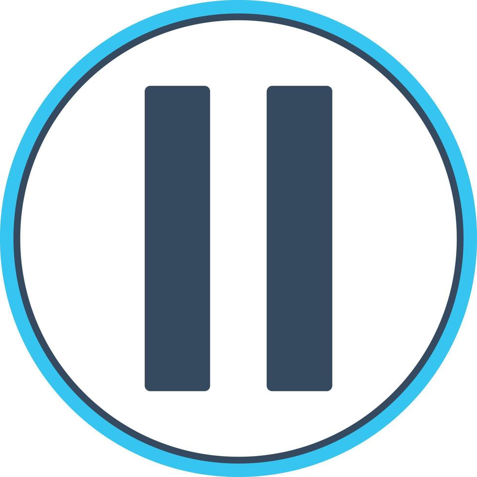 Pause Vector Icon Design
