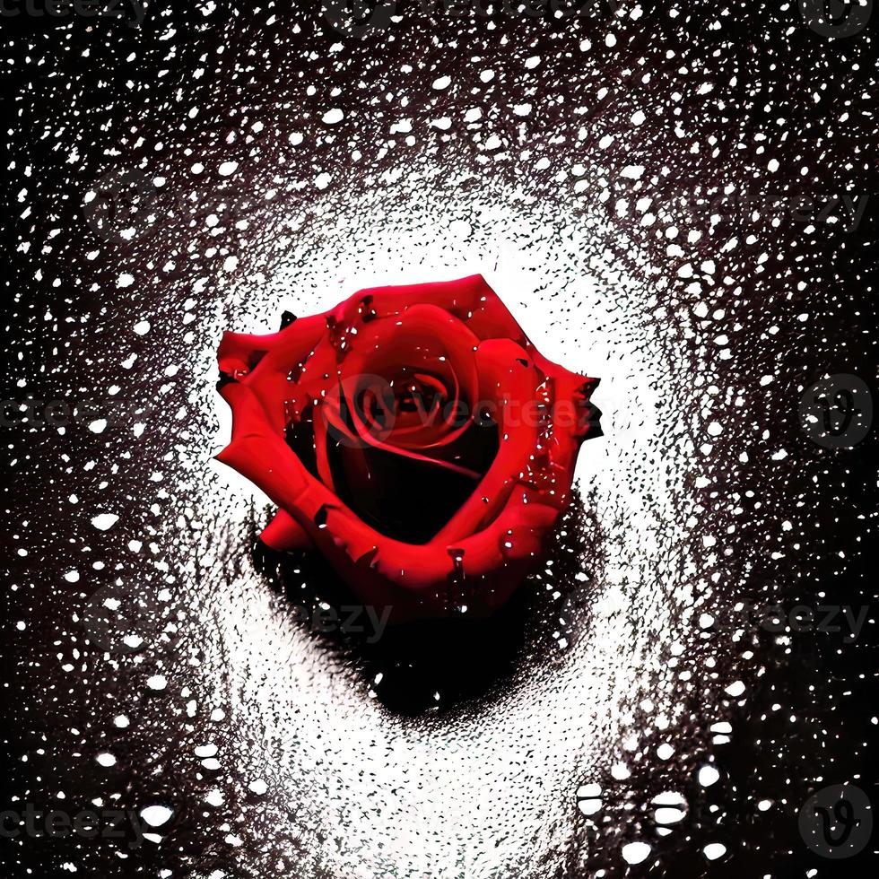 beautiful macro shot of rose for valentine gift photo