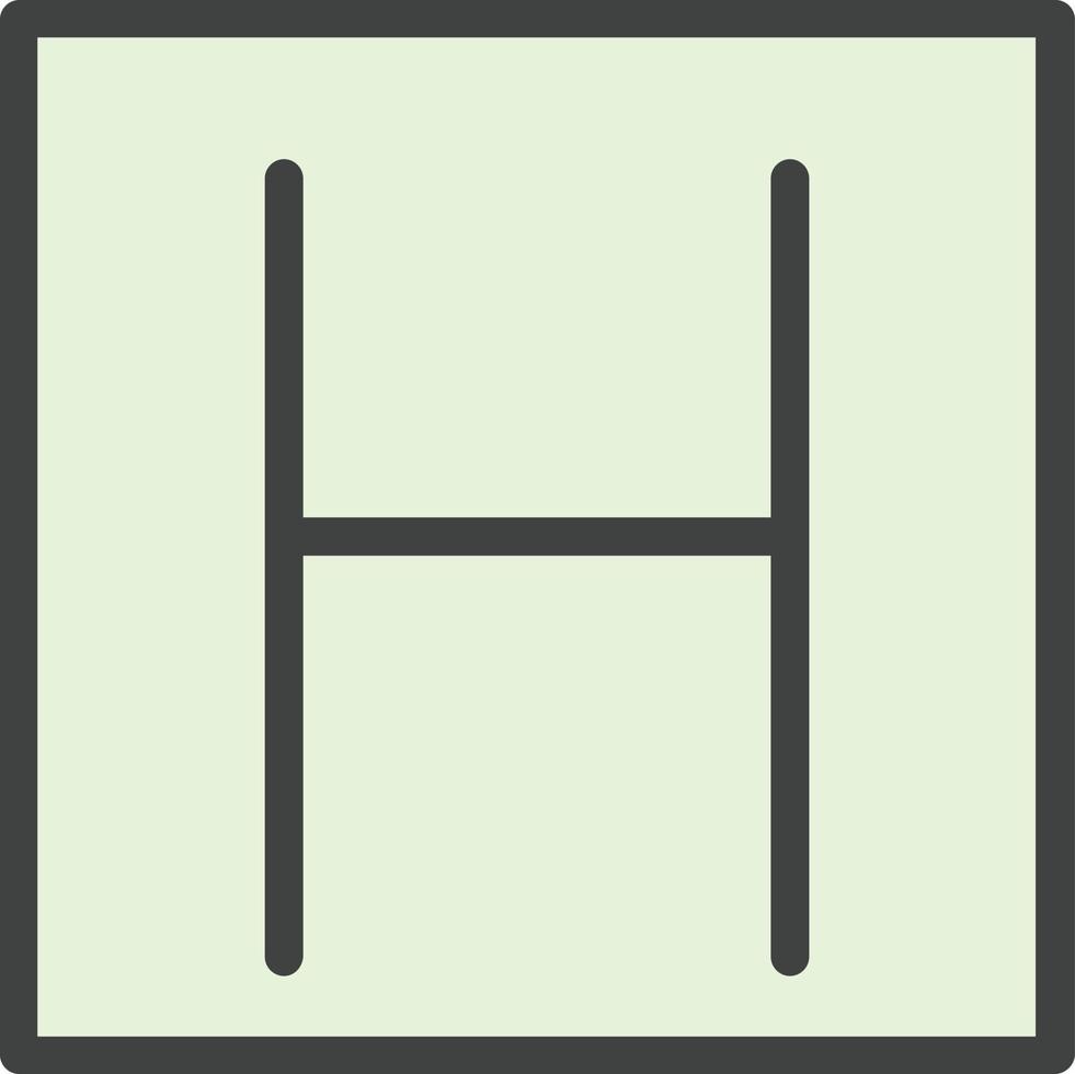 H Square Vector Icon Design
