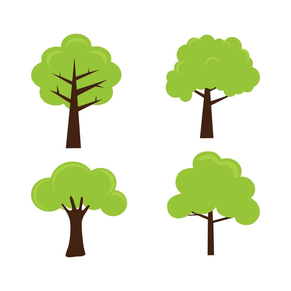 ilustración vectorial de un árbol en un estilo de dibujos animados vector