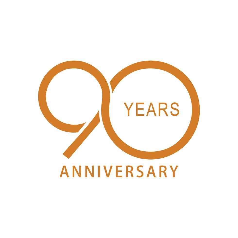 Vector design for 90 year anniversary