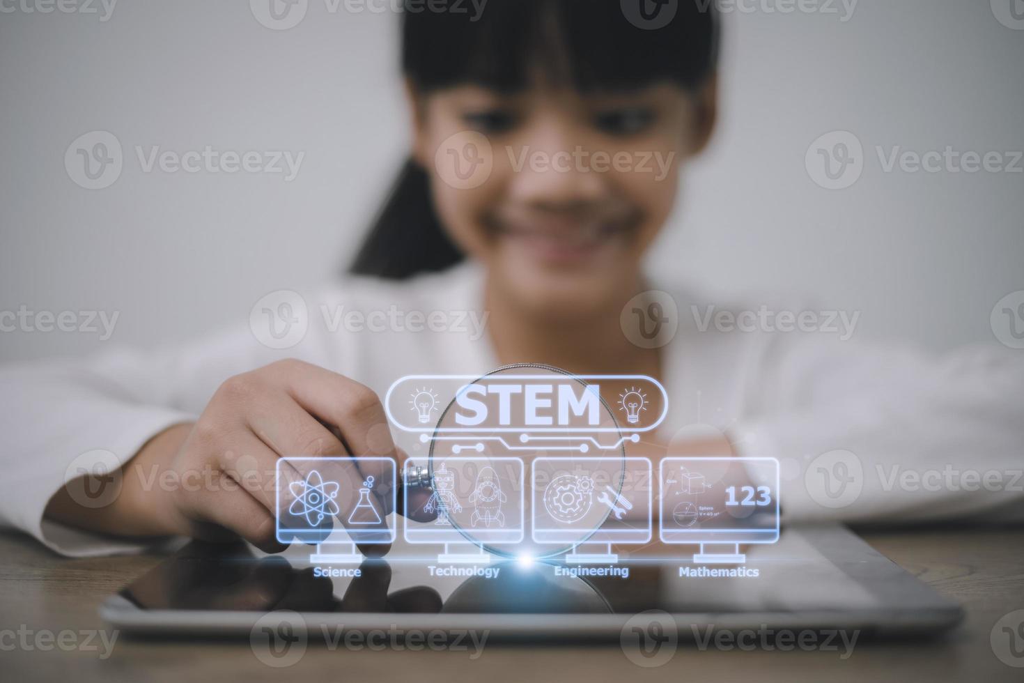 STEM Education Concept, STEM. Science Technology Engineering Math. Sci-Tech. Tech. Education concept. photo