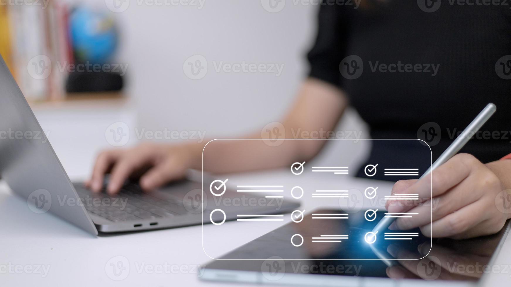 questionnaire with checkboxes, filling survey form online, answer questions of test photo
