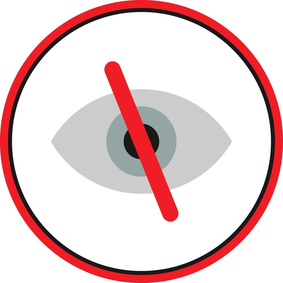 Eye Slash Vector Icon Design