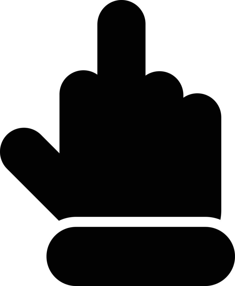 Hand Middle Finger Vector Icon Design