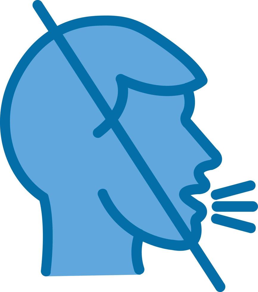 Head Side Cough Slash Vector Icon Design