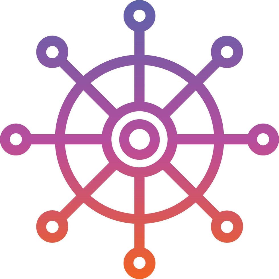 Dharmachakra Vector Icon Design