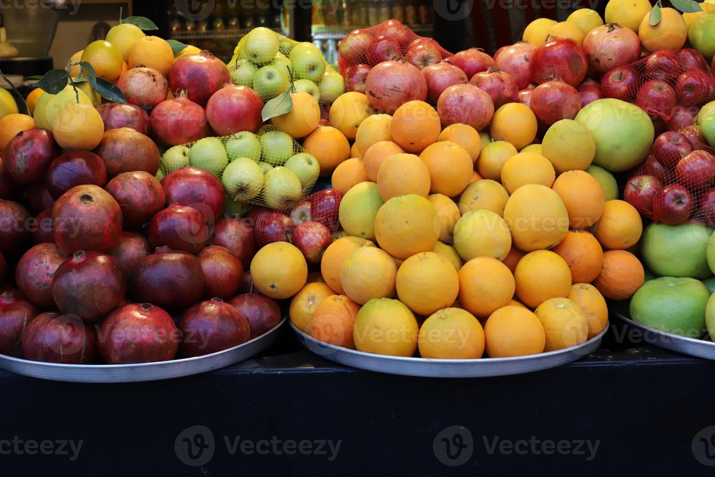 Fresh vegetables and fruits are sold at a bazaar in Israel. photo
