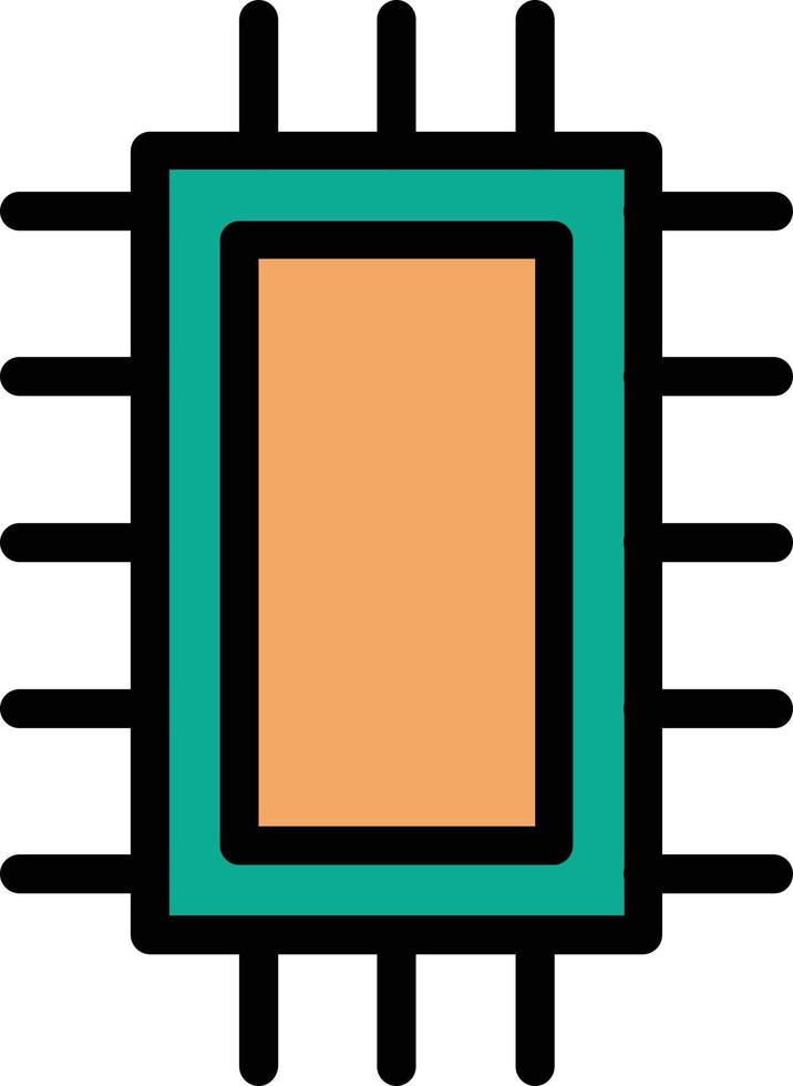 diseño de icono de vector de microchip